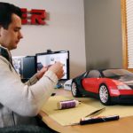 Réplica de un Bugatti Veyron hecho con papel