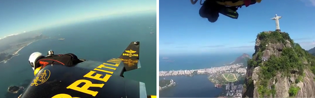 Jetman vuela sobre Río de Janeiro