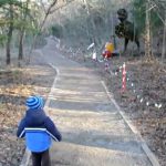 Reacción de un niño de 2 años al ver un dinosaurio por primera vez