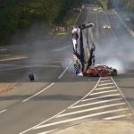 Espectacular accidente del Toyota híbrido en las 24 horas de Le Mans