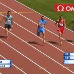 Impactante momento en el que un corredor búlgaro se fractura la rodilla en una carrera de 100 metros en Helsinki 2012