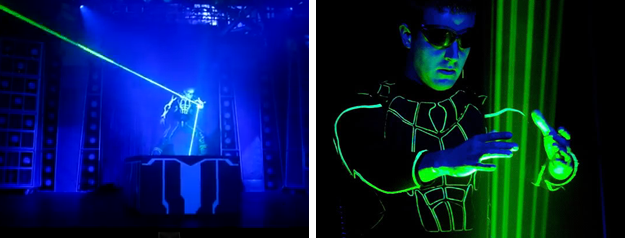 El mago Théo Dari se transforma en Laserman para hacer un impresionante show láser