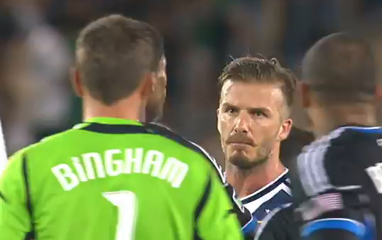 Pelea de David Beckham con el equipo de San Jose Earthquake