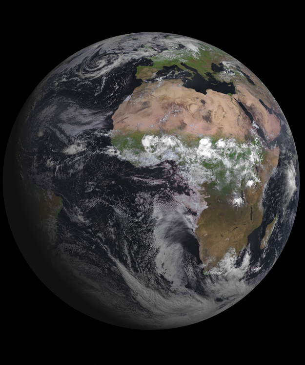 Impresionante fotografía de la Tierra tomada por el Meteosat MSG-3