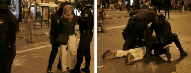 25-S: Detienen a una señora por estar grabando con el iPhone en la Plaza de Neptuno