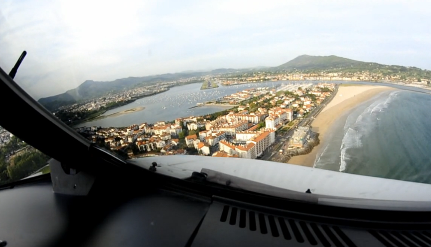 Aterrizaje habitual en el aeropuerto de San Sebastián