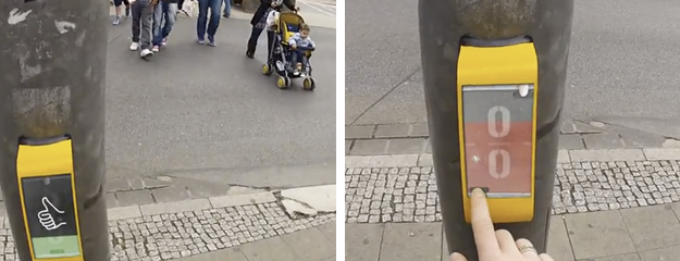 Estudiantes alemanes inventan ''Street Pong'', un juego que ayuda a los peatones a matar el tiempo mientras esperan en los semáforos