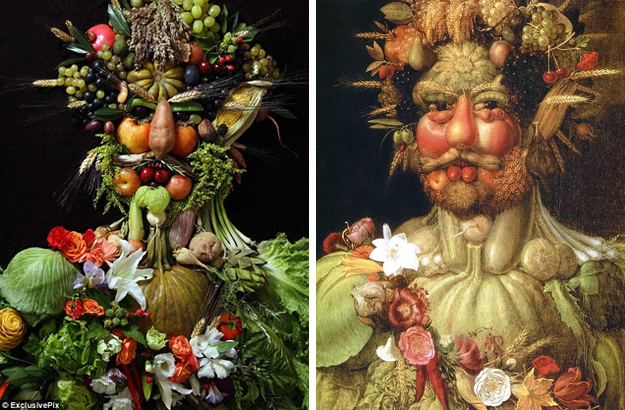 El fotógrafo Klaus Enrique Gerdes recrea retratos del pintor italiano Giuseppe Arcimboldo