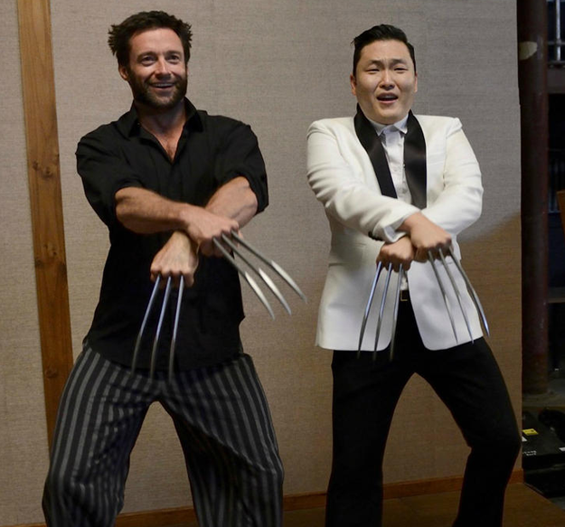 Hugh Jackman y PSY, un baile con mucha garra