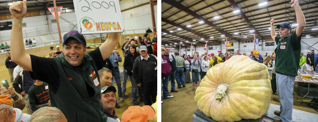 Un hombre cultiva una calabaza de casi una tonelada