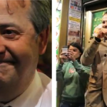 El camarero que defendió a los manifestantes el 25-S es aplaudido y se le saltan las lágrimas