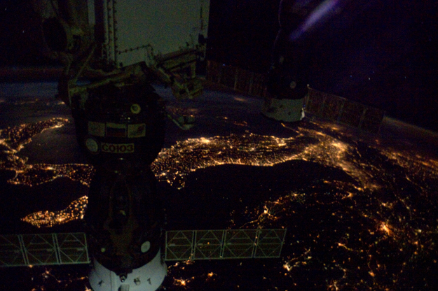Italia desde la Estación Espacial Internacional