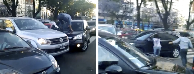 Conductor fuera de control en la Av. 9 de julio de Buenos Aires