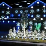 Casa bailando con luces navideñas al ritmo de Gangnam Style de PSY