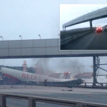 Un avión de pasajeros se estrella contra una autopista en Moscú