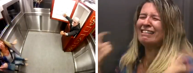 La broma del ataúd en el ascensor