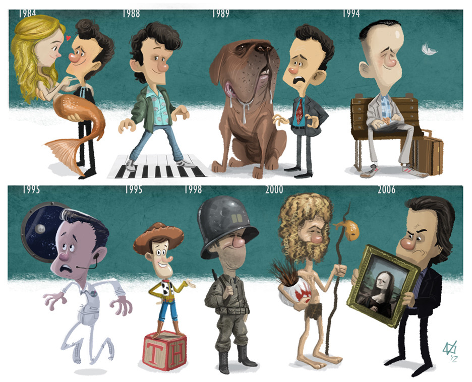 Evoluciones: Tom Hanks (por Jeff Victor)