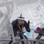 hombre limpia cristales Burj Khalifa