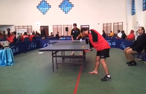 Ibrahim Elhoseny, el jugador de ping pong sin brazos