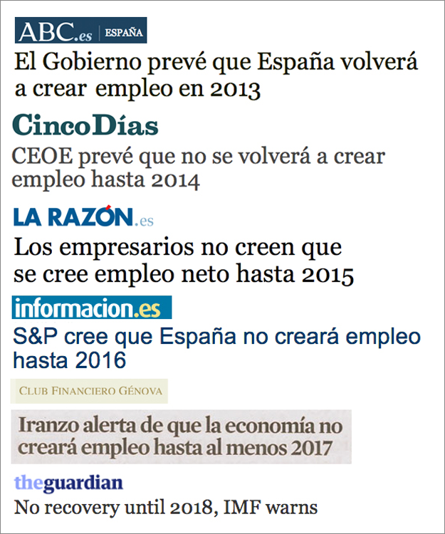 Los expertos coinciden: España creará empleo un año de estos...