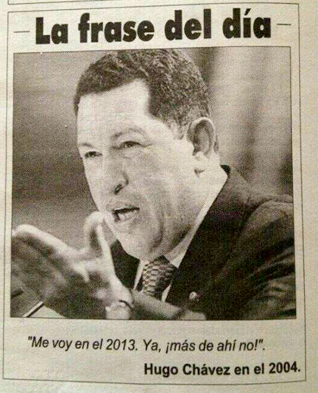 Hugo Chávez en 2004: En 2013 me voy