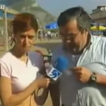 La reportera le pregunta si puede cantar una canción del verano