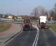 Borracho al volante de un tractor