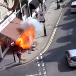Explosión de una tubería de gas en Londres