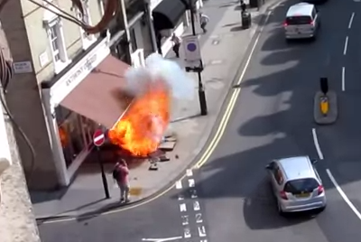 Explosión de una tubería de gas en Londres