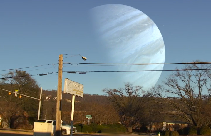 Así es como veríamos nuestro cielo si el resto de planetas estuvieran a la misma distancia que la Luna