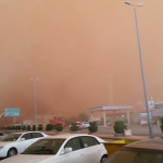 Tormenta de arena en Al Qassim, Arabia Saudí
