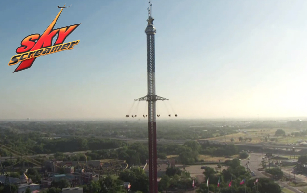 La torre SkyScreamer de Texas: Sillas voladoras a 120 metros de altura