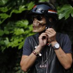 Máscara realista en forma de esqueleto para ir con tu Harley-Davidson