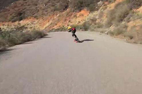 Descenso en Longboard a 105 km/h