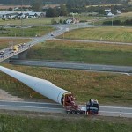 Transportando el aspa del molino eólico más grande del mundo