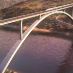 Viaducto sobre el río Tajo para el paso del AVE