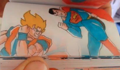 Flipbook: Batalla epica entre Goku y Superman