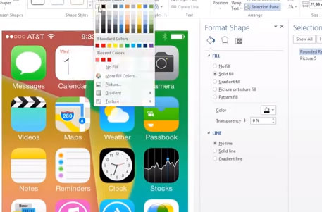 ¿Se diseñó el iOS 7 utilizando Microsoft Word?