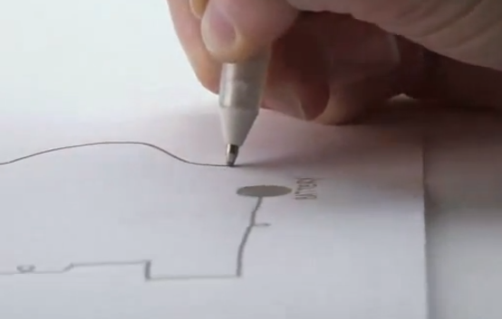 Rotulador que te permite dibujar circuitos eléctricos sobre el papel