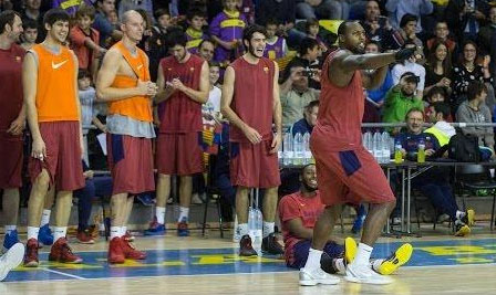 El baile de Joey Dorsey en el Palau Blaugrana