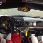 Yeray Lemes pilotando su Ferrari 360 en el Rally Isla de Lanzarote