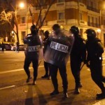 La manifestación en apoyo a Gamonal desde Madrid. Antidisturbios: ''Cállate tú que eres más puta que Caín''