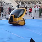 Coches del futuro en Valencia durante el rodaje de la película Tomorrowland