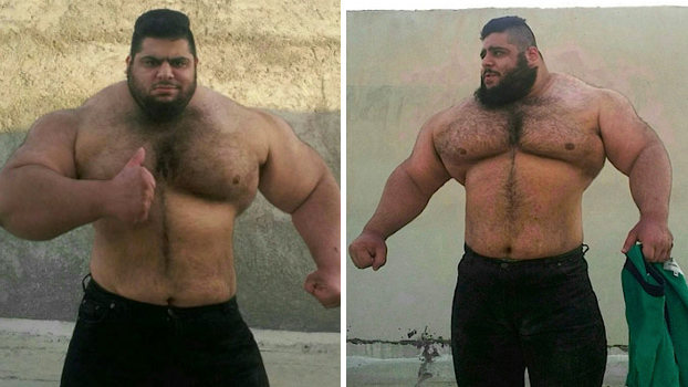 Sajad Gharibi, el Hulk iraní de 24 años de edad