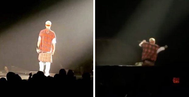 Justin Bieber se cae por un agujero del escenario en pleno concierto (Vídeo)