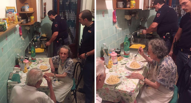 Unos policías se quedan a cenar con una pareja de ancianos que no paraban de llorar. El motivo te hará llorar también