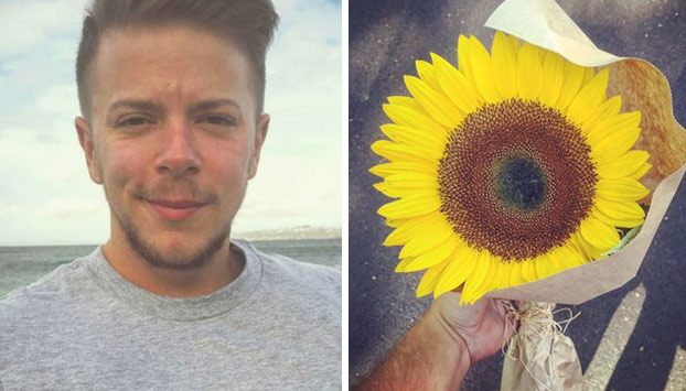 Un joven le regala un girasol a una desconocida que estaba llorando y se lleva la sorpresa de su vida