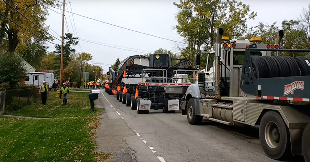 Un convoy que transportaba residuos nucleares se queda atascado en mi barrio