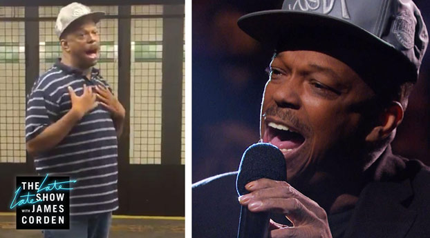 Mike Yung, nuestro amigo del metro de Nueva York, ha vuelto en el Show de James Corden