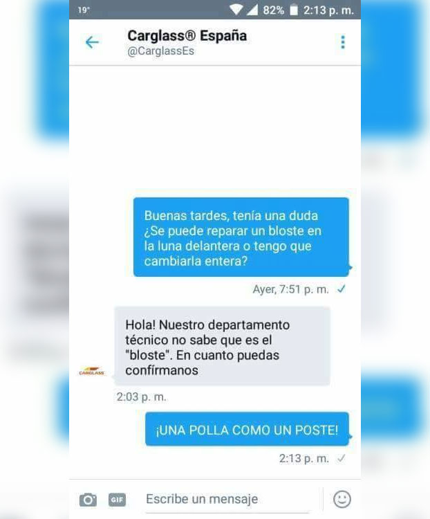 Carglass España no se toma muy bien las bromas de los trolls